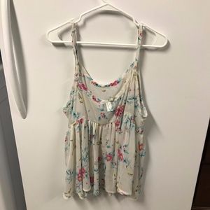 floral babydoll tank top